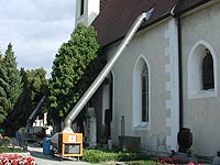 Bild Behandlung einer Kirche im Heißluftverfahren 